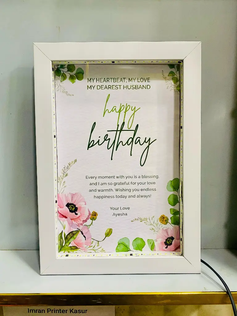 White LED Photo Frame – Elegant Display for Your Memories (A4)