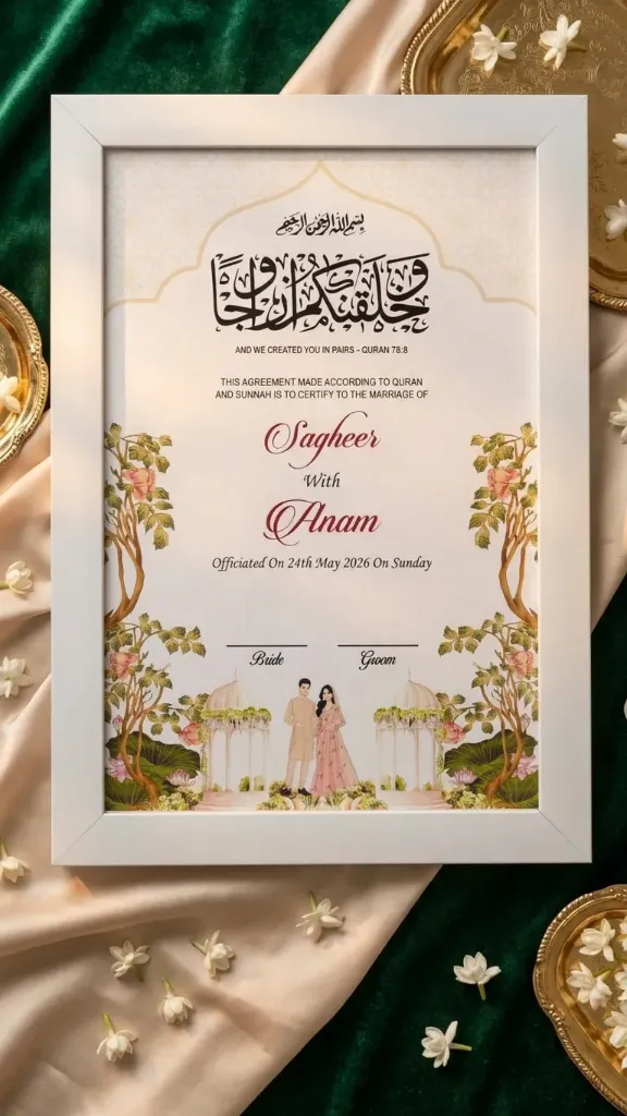 White Nikkah Certificate