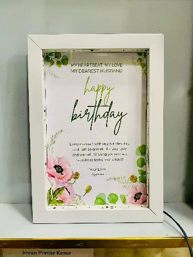 White LED Photo Frame – Elegant Display for Your Memories (A4)